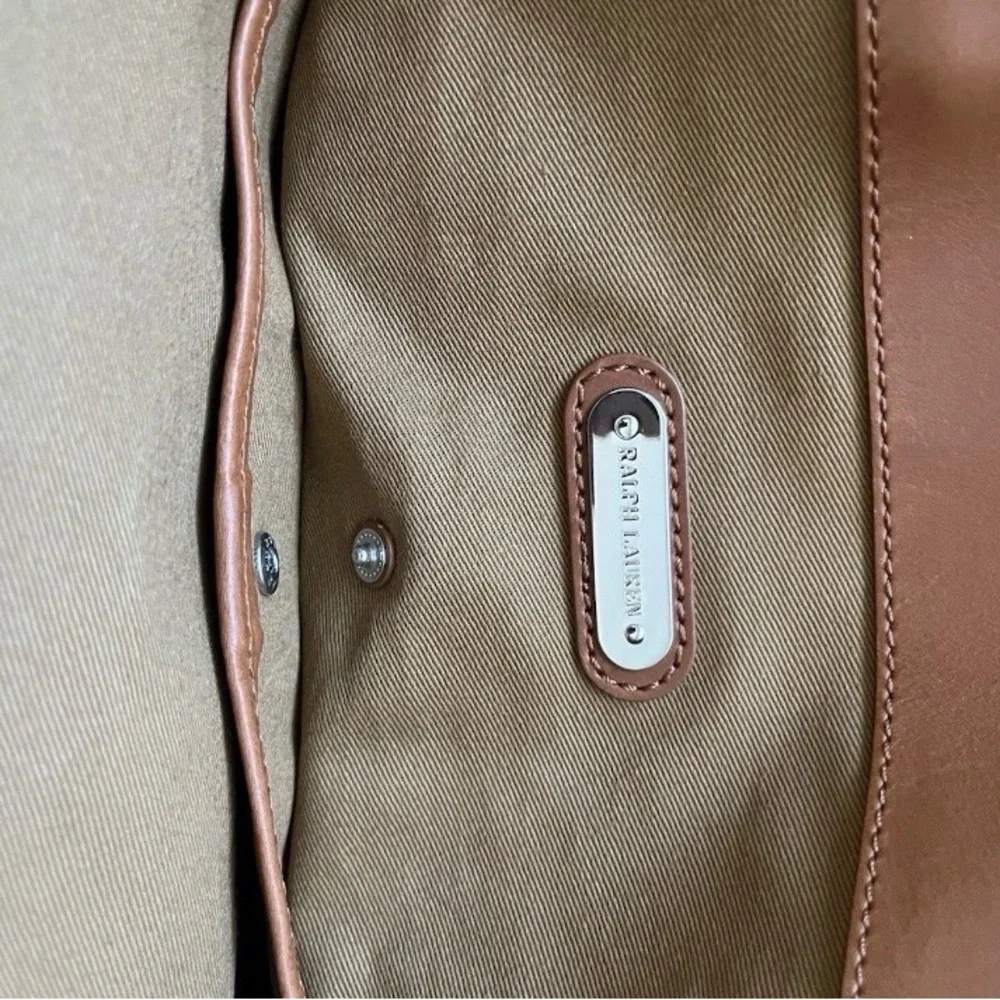 Ralph Lauren Black Canvas & Leather Trim 2 Way Bag W/ Lock & Key & COA- Unisex - Picture 10 of 16